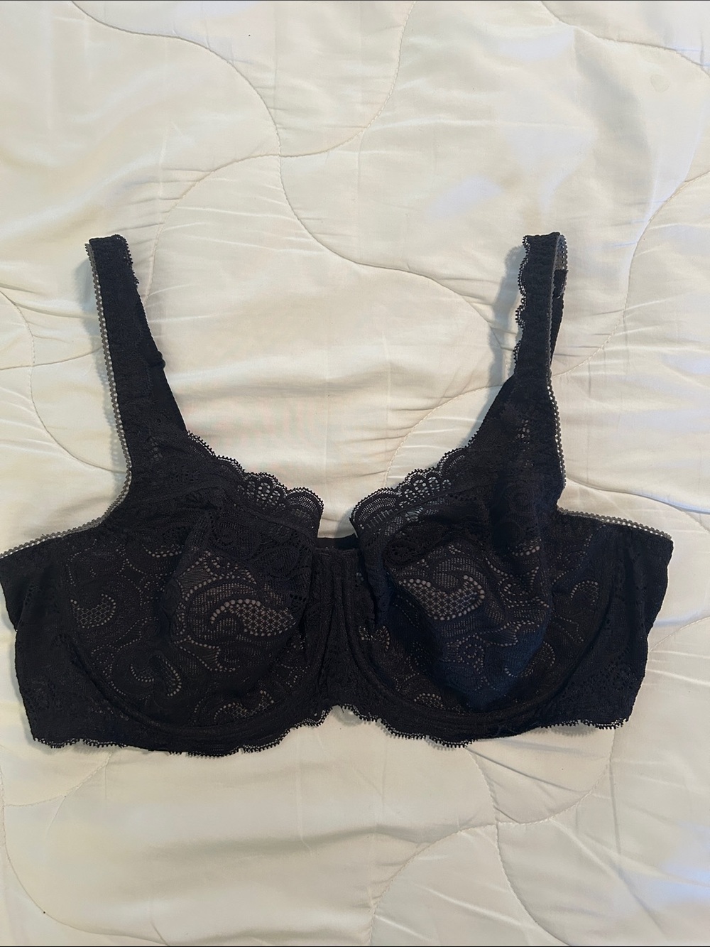 Playtex 4825 Black Lace Underwire Bra